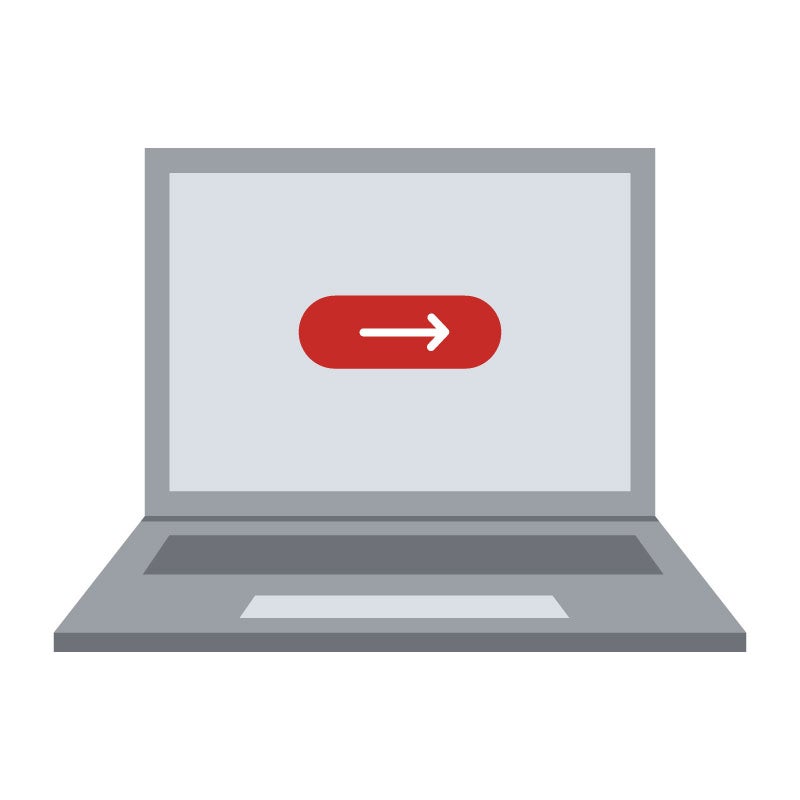 an icon of an open laptop